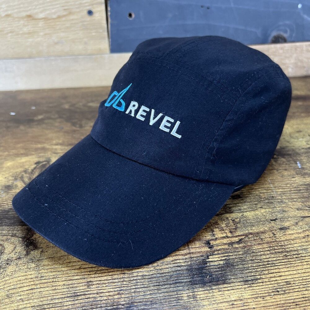 Revel 5 Panel Headsweats Black Light Adjustable Hat Baseball Cap